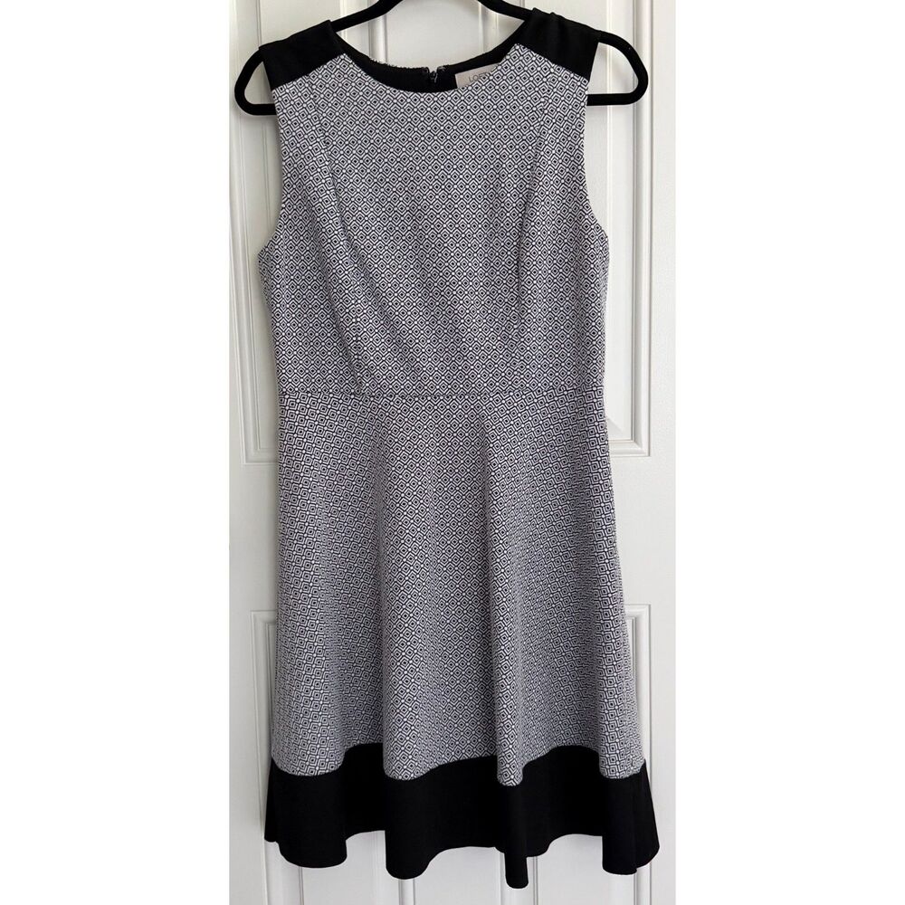 Loft Women's Black and White Print Dress Size 6